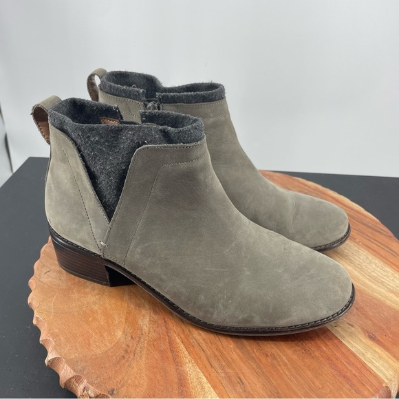 Vionic Joslyn Ankle Boots - Charcoal Sz 8 - Picture 1 of 9